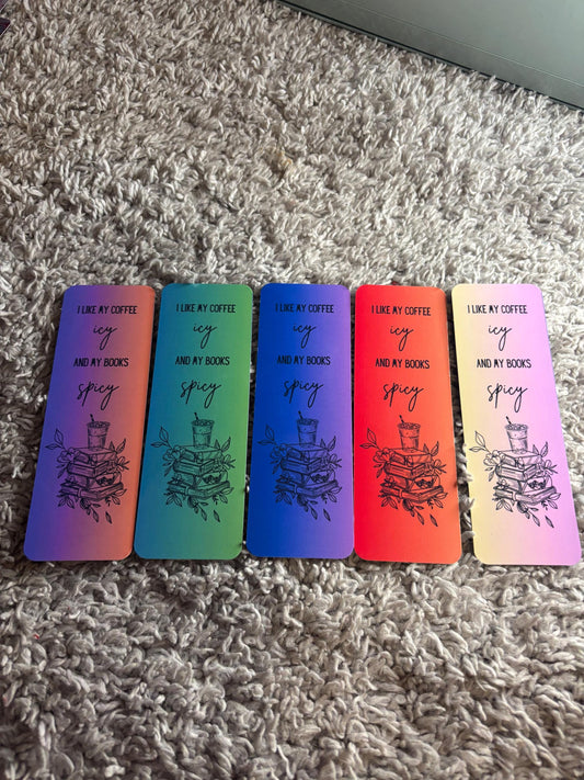 Coffee Icy, Books Spicy Bookmark