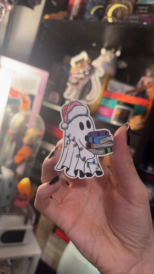 Bookish Christmas Ghost Stickers