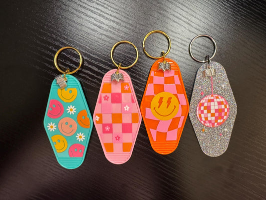 Groovy Keychains with Book Charm