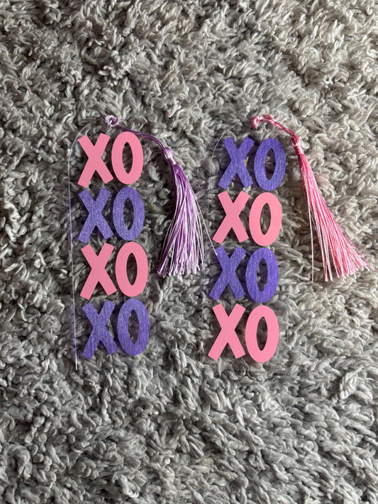 XO Acrylic Tasseled Bookmark