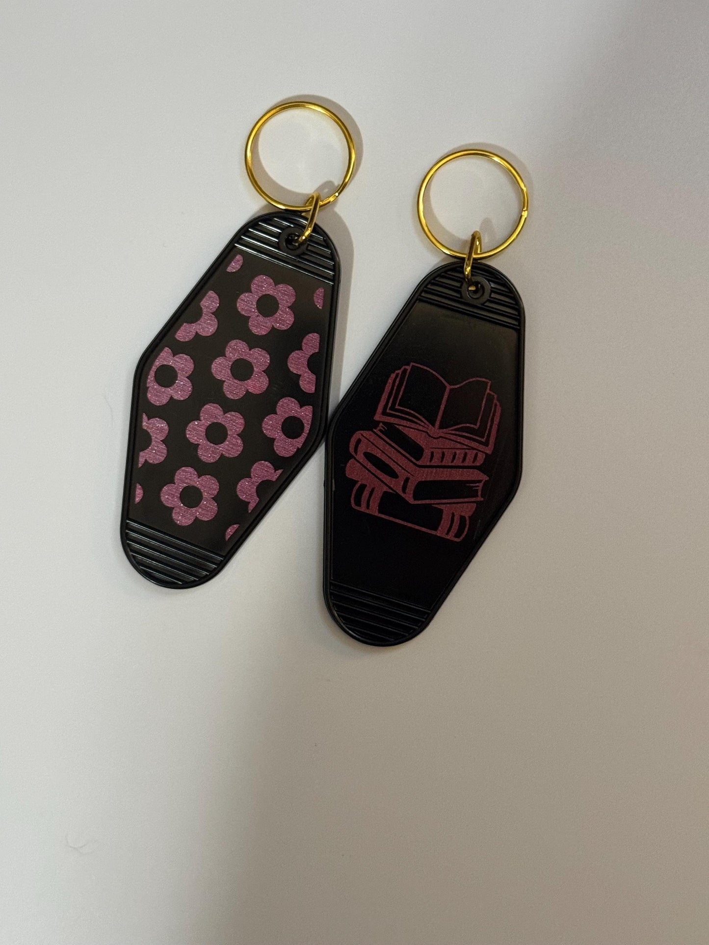 Bookish Flower Keychain