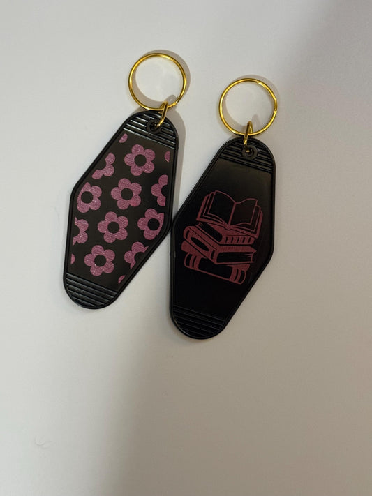 Bookish Flower Keychain