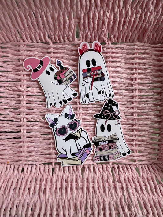 Halloween Reading Ghostie Stickers