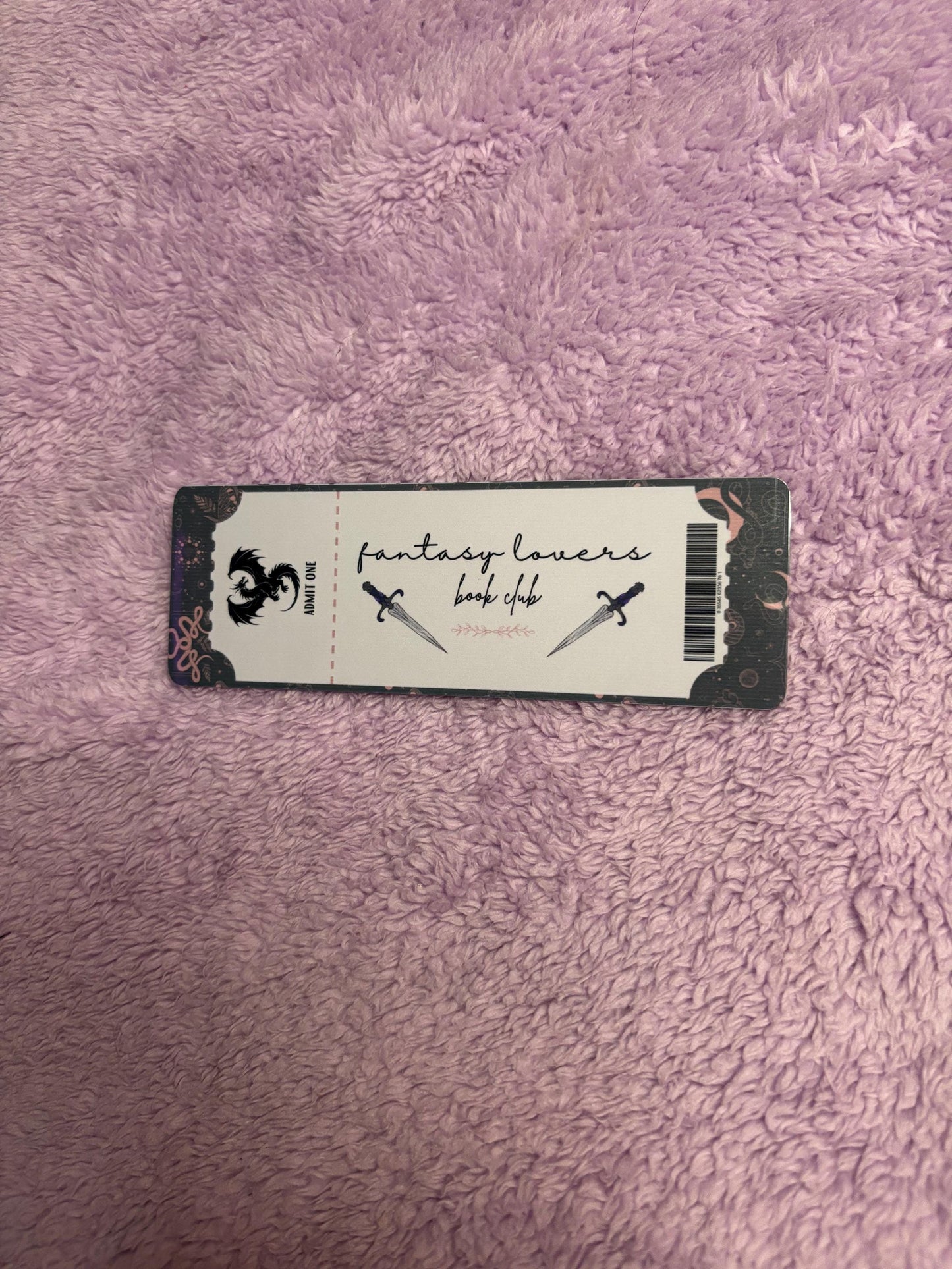 Book Club Ticket Bookmarks