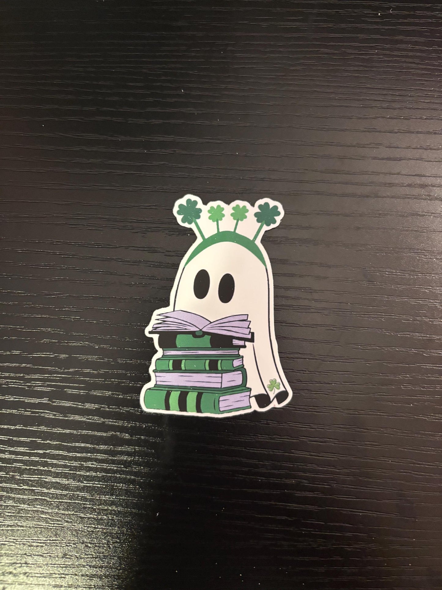 Bookish St Pattys Ghost Stickers