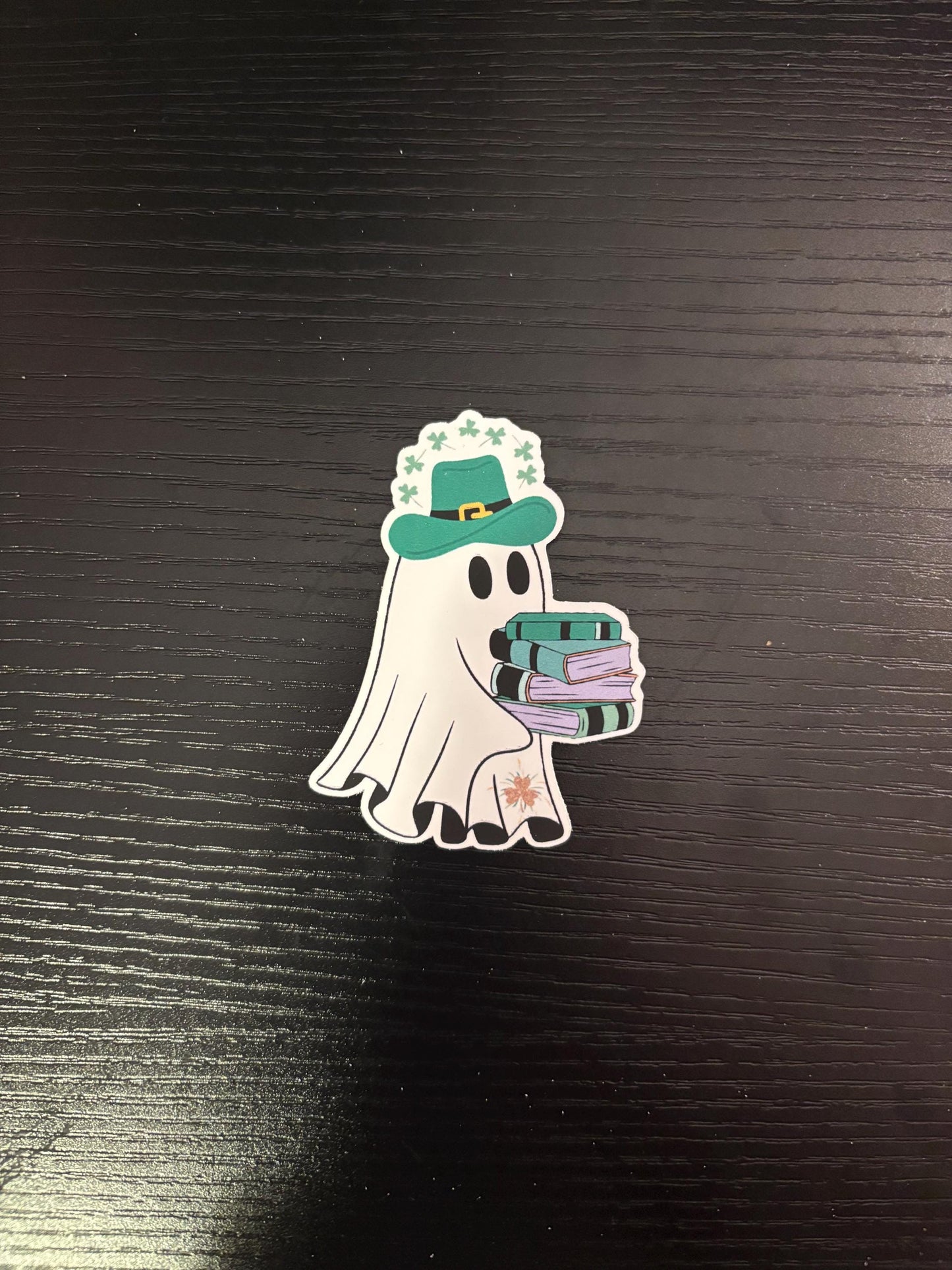 Bookish St Pattys Ghost Stickers