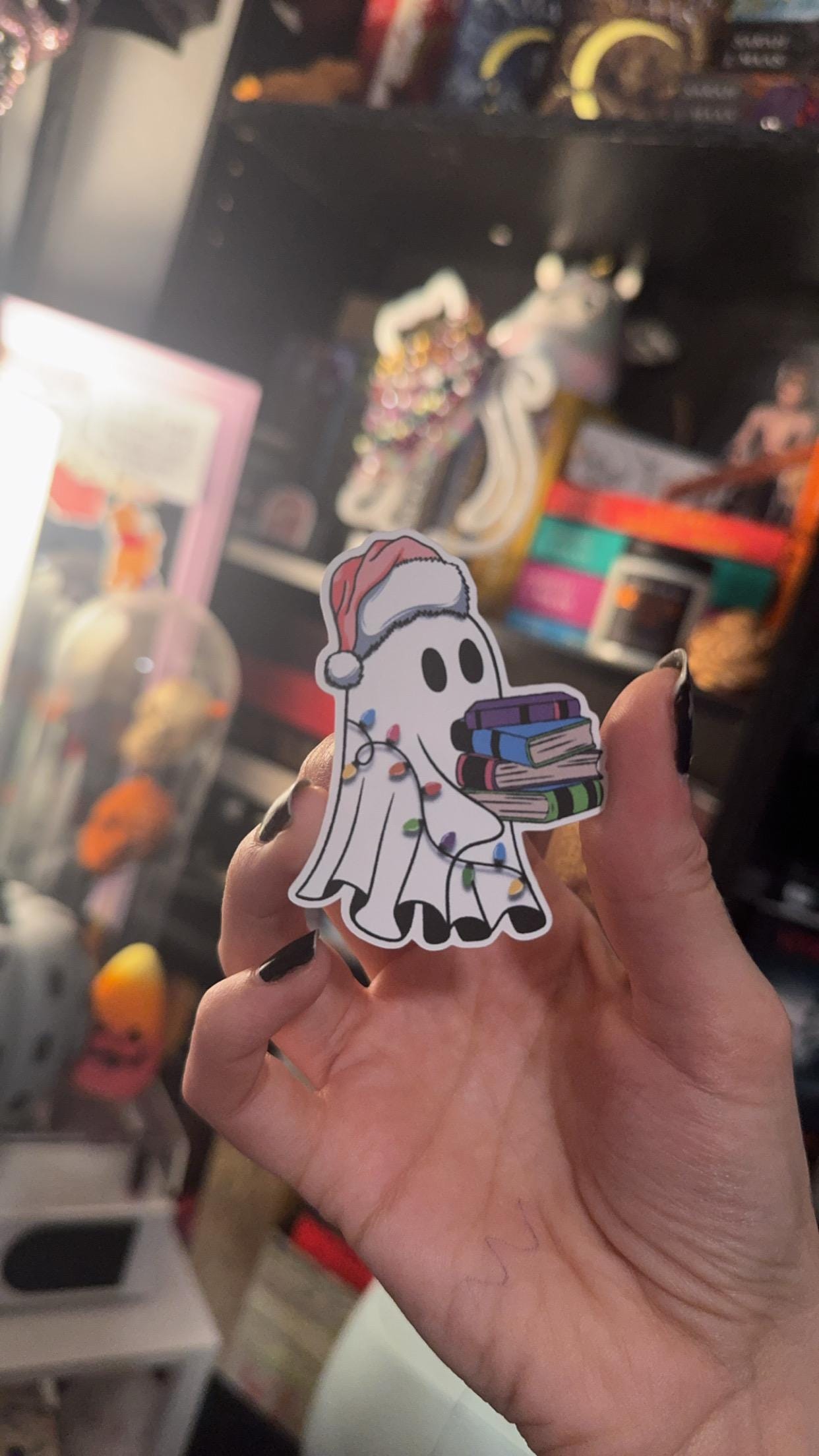 Bookish Christmas Ghost Stickers