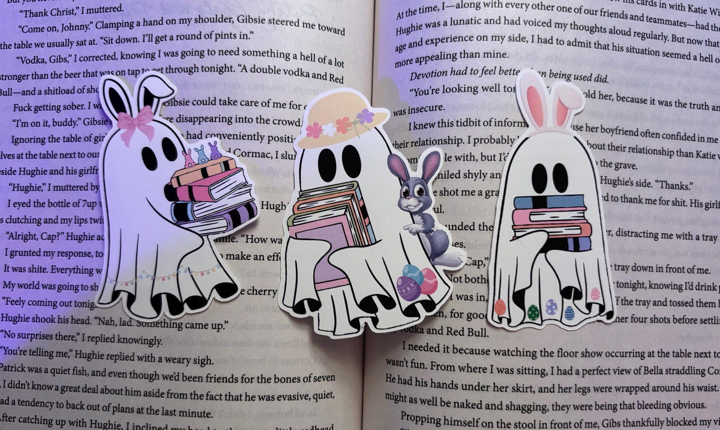 Easter Reading Ghostie Stickers