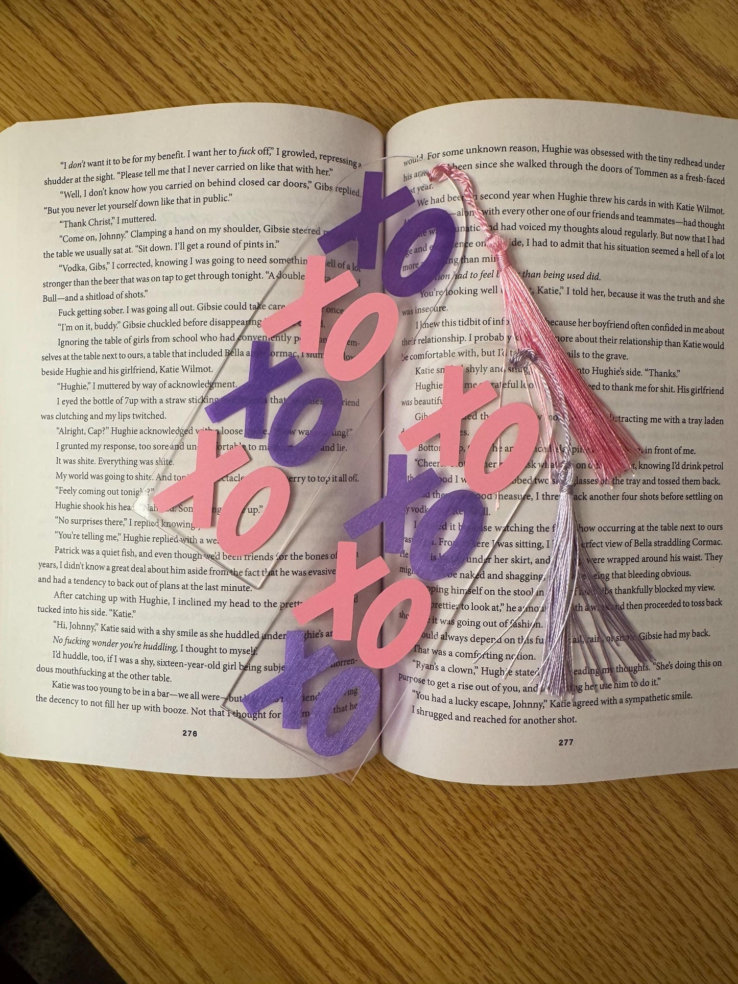 XO Acrylic Tasseled Bookmark