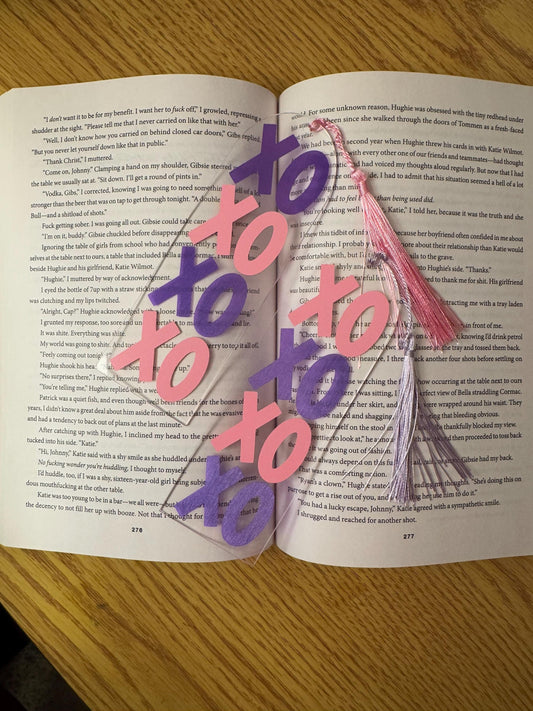 XO Acrylic Tasseled Bookmark