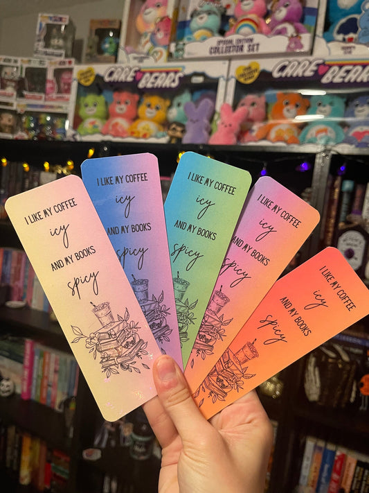 Coffee Icy, Books Spicy Bookmark